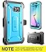 Supcase Unicorn Beetle PRO Series Full-Body Rugged Holster Case with Out Built-in Screen Protector for Samsung Galaxy S6 Edge (2015 Release) - Retail Package - Blue/Black