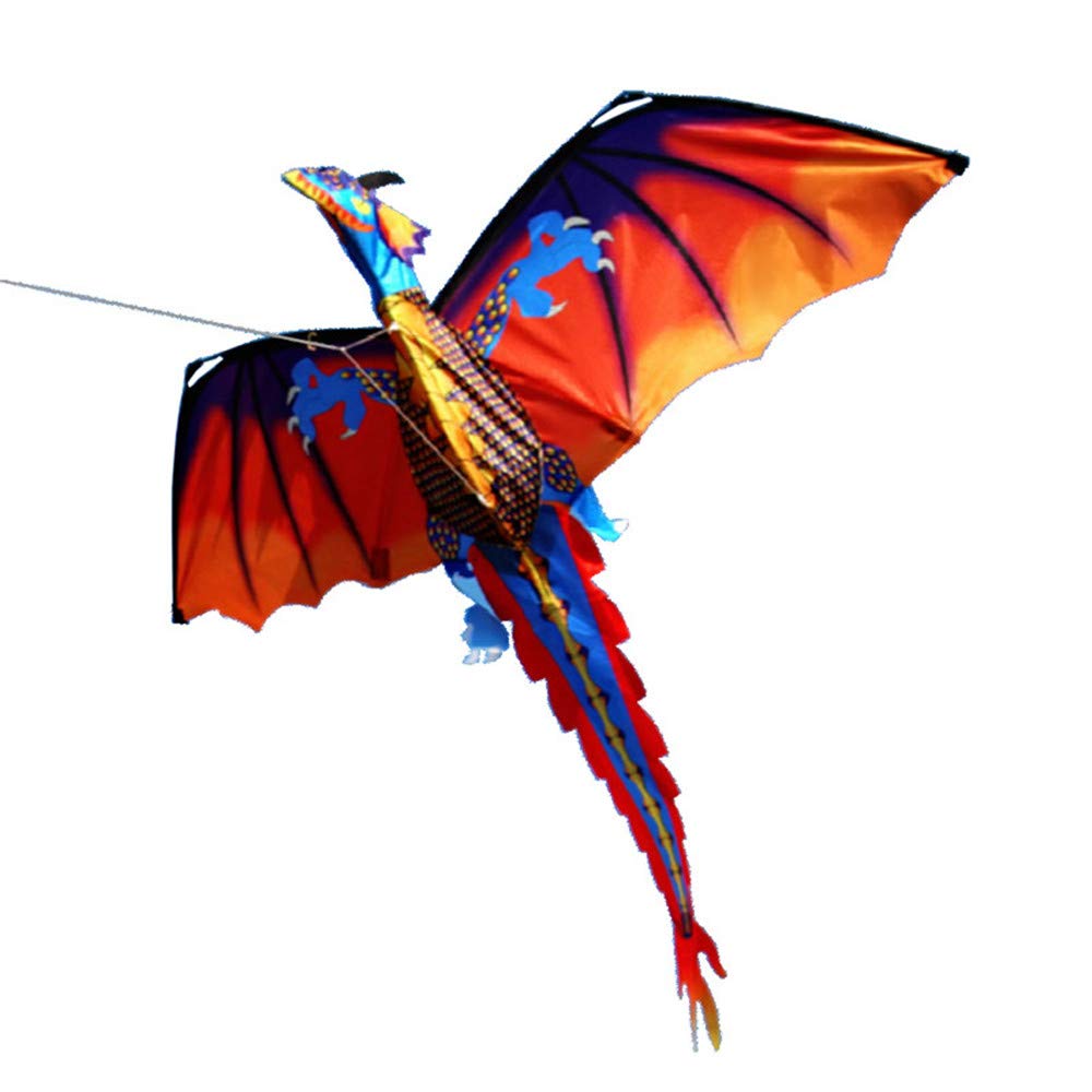 3D Dinosaur Kite Single Line With Tail Family Outdoor Sports Toy