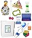 10 Piece Bundle of Retro Classic Activities, Toys & Games for Kids or Adults (Includes Light up Gyro Wheel, Mini Bowling, Tricky Triangle, Clackers, Water Wheel, Brain Teaser & More)
