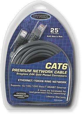 CAT6 NETWORK CABLE 25FT