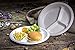 [125 COUNT]Harvest Pack 10-inch Compostable 3 Compartment Disposable Paper Plates, Round Divided Eco-Friendly Bagasse Plates for Party Dinner, Made from Eco-friendly Sugarcane Plant Fibers