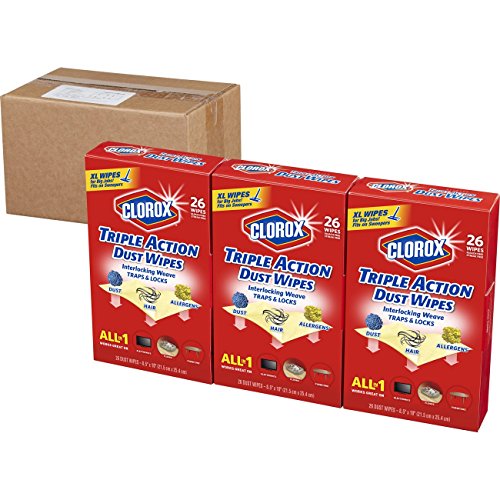 Clorox Triple Action Dust Wipes, Extra Large 3 Pack 26 Each Buy