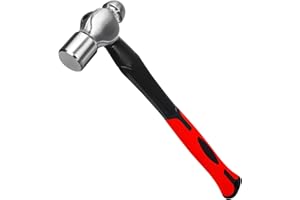 DESHIL Ball Peen Hammer 16 oz, Drop Forged Ball Pein Hammer, Metal working Tool with Forged Steel Construction & Shock Absorbing Grip
