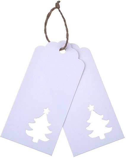 Lavoretti Di Natale Con La Corda.Doutop Etichette Regalo 100pcs Scavato Albero Di Natale Etichette Per Lavoretti Manuali Con 10 M Di Lunghezza Corda Di Iuta Bianco Amazon It Cancelleria E Prodotti Per Ufficio