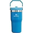 Stanley IceFlow Flip Straw Tumbler with Handle 20 oz | Twist On Lid and Flip Up Straw | Leak Resistant Water Bottle | Insulated Stainless Steel |BPA-Free | Azure