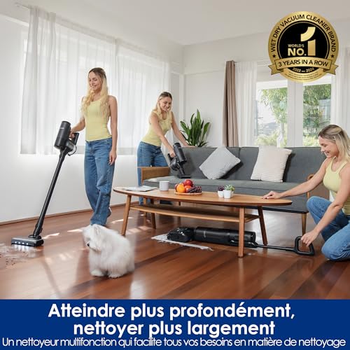 Tineco Floor One Switch S7 Stretch Vacuum Cleaner, 5-in-1 Cordless Mop Vacuum Cleaner, Flat 180°, Two-Edge Cleaning, Extended Autonomy, FlashDry 85°C Self-Cleaning