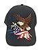 Patriotic USA American Flag Red White Blue Stars Flying Birds Baseball Cap Hat 3D Embroidery (Navy)