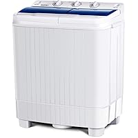 KUPPET Portable Washing Machine, 17lbs Compact Twin Tub Washer and Spin Dryer Combo for Apartment, Dorms, RVs, Camping…
