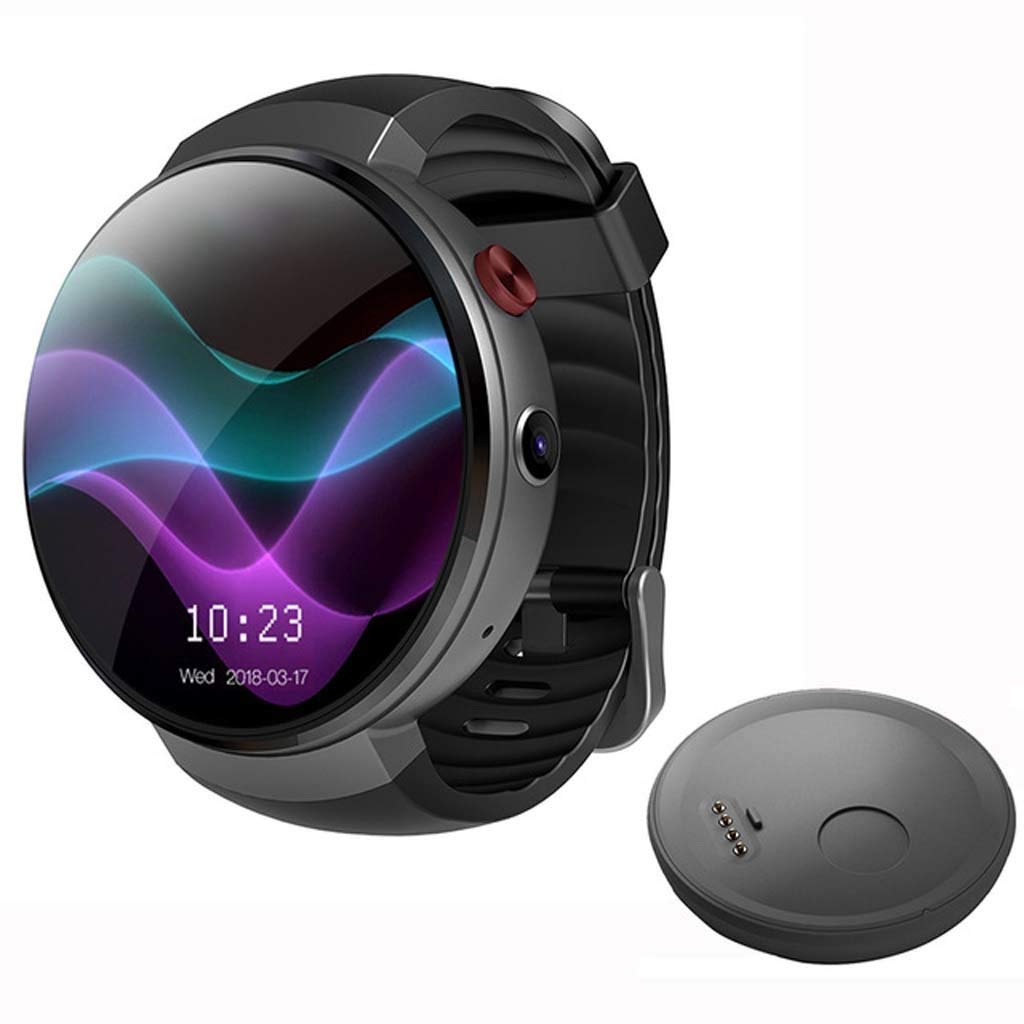 Yowert Smart Watch Android 7.1 Smart Watch Supports LTE 4G Phone Call Heart Rate Tracker with Male F