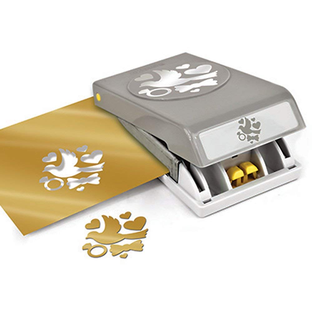 EK Success Double Punch-Wedding Confetti,,Multicoloured,7.08 x 10.25 x 17.869999999999997 cm