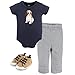 Hudson Baby Bodysuit, Pant and Shoe, Dog, 6-9 Months