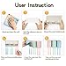 WARMLIFE Toothbrush Holder Natural Wheat Straw Anti-dust with 3 Cups Easily Wall Mounted Electric Toothbrush Storage Set