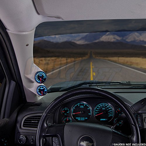 GlowShift Tan Full Size Dual Pillar Gauge Pod for 20072013 Chevrolet