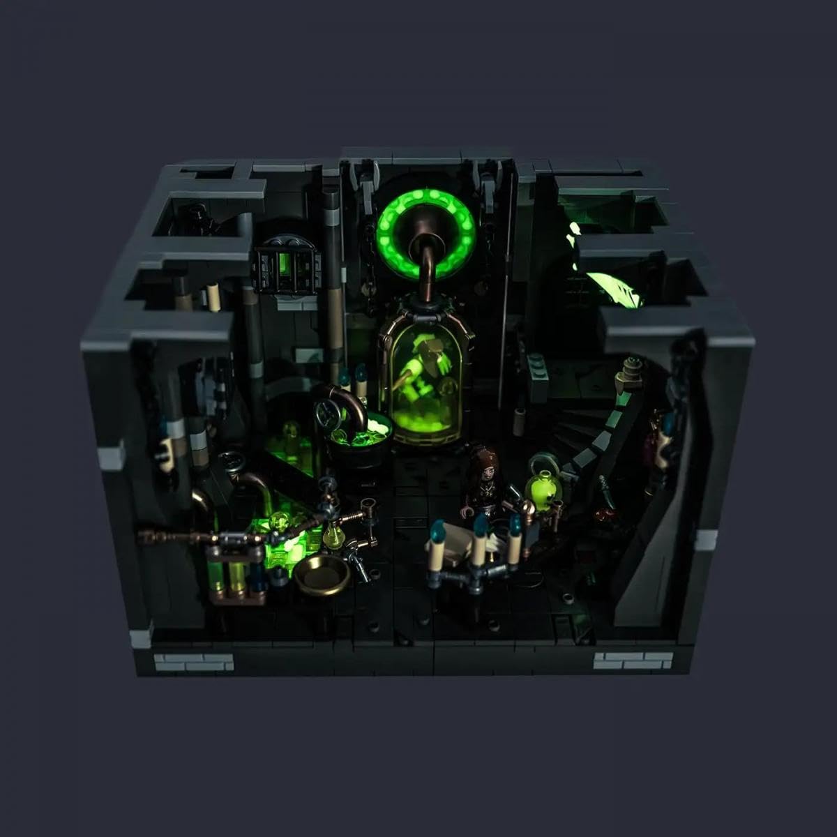 BlueBrixx Pro 108888 – Alchemistenlabor aus Klemmbausteinen mit 1438 Bauelementen 5