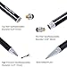 Stylus,TouchFine(TM) 4-in-1 Fine Point Replaceable Precision Disc Stylus(2Pcs) with 2 Replaceable Disc Tips, 4 Replaceable Fiber Tips-Black/Silver