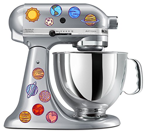 Solar System Planets Sun and Moon - Vinyl Decal Set for Kitchen Mixers