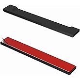 HRX STB Self-Adhesive Edge Fingerpull Door Handle - Screwless, Peel and Stick on Glass, Wood, Metal, Plastic - Sliding Doors Knob for Kitchen Fronts, Drawers & Dressers Panels - 2 Pack - Black