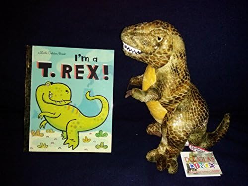 A Little Golden Book I'm a T. Rex and Douglas Dinos T-Rex Squeeze My Tummy and I Roar Plush Dinosaur