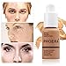 2PCS Matte Oil Control Concealer Foundation Cream,30ml Natural Moisturizing Highlighting Long Lasting Waterproof Matte Liquid Foundation