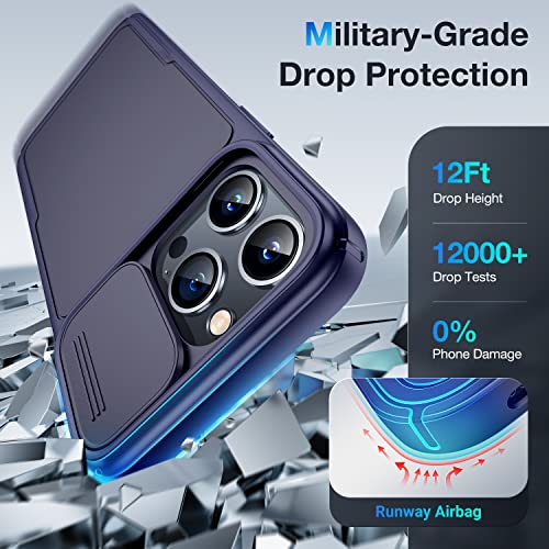 Simtect Designed for iPhone 14 Pro Max Case with Sliding Camera Cover