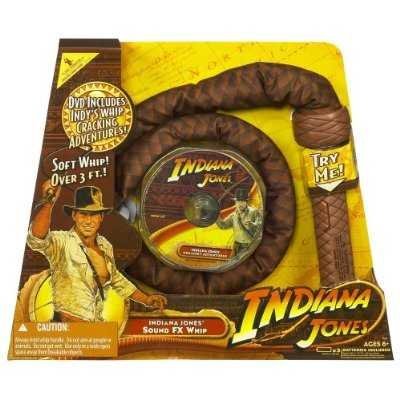 Hasbro Indiana Jones Sound FX Whip & DVD