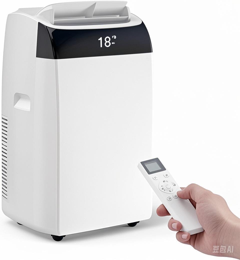 Photo 1 of 14,000 BTU Portable Air Conditioner Cools up to 750 Sq.Ft, 3-in-1 Quiet Portable AC Unit with Remote Control & Installation Kits for Large Room, 3 Speed, Auto Swing, 24H Timer