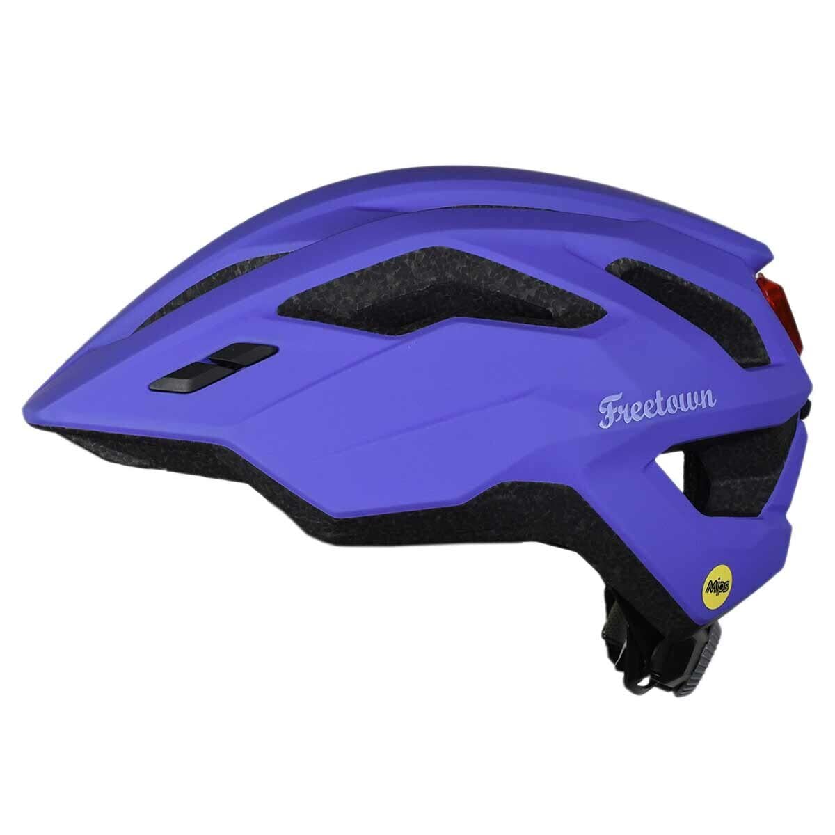 Freetown Gear and Gravel Junior Bike Helmet with Adjustable Sizing - Purple