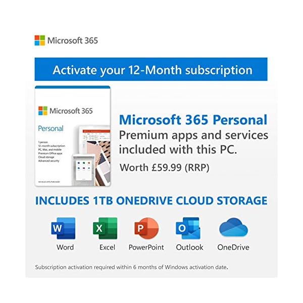 HP Stream 11-ak0008na 11.6 Inch Laptop (Rose Pink) (Intel Celeron N4000, 2 GB RAM, 32 GB eMMC, Office 365 and 1 TB…