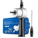 Double Head Sheet Nibbler Metal Cutter, Nibbler Drill Attachment Sheets Metal Cutter By Dicfeos, Tool Kit with Extra Punch and Die