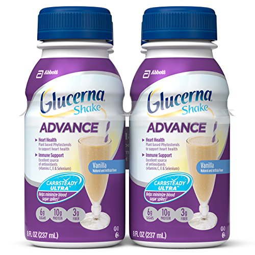 Glucerna Advance Nutrition Shake, To Help Manage Blood Sugar, Vanilla, 8 fl oz, 16 count