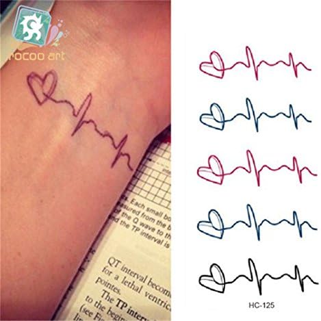 Niwota 6 Sheets Cute Deer &amp; Compass &amp; Love Tattoo Trendy &amp; Beautiful &amp; Fresh &amp; Waterproof Tattoo