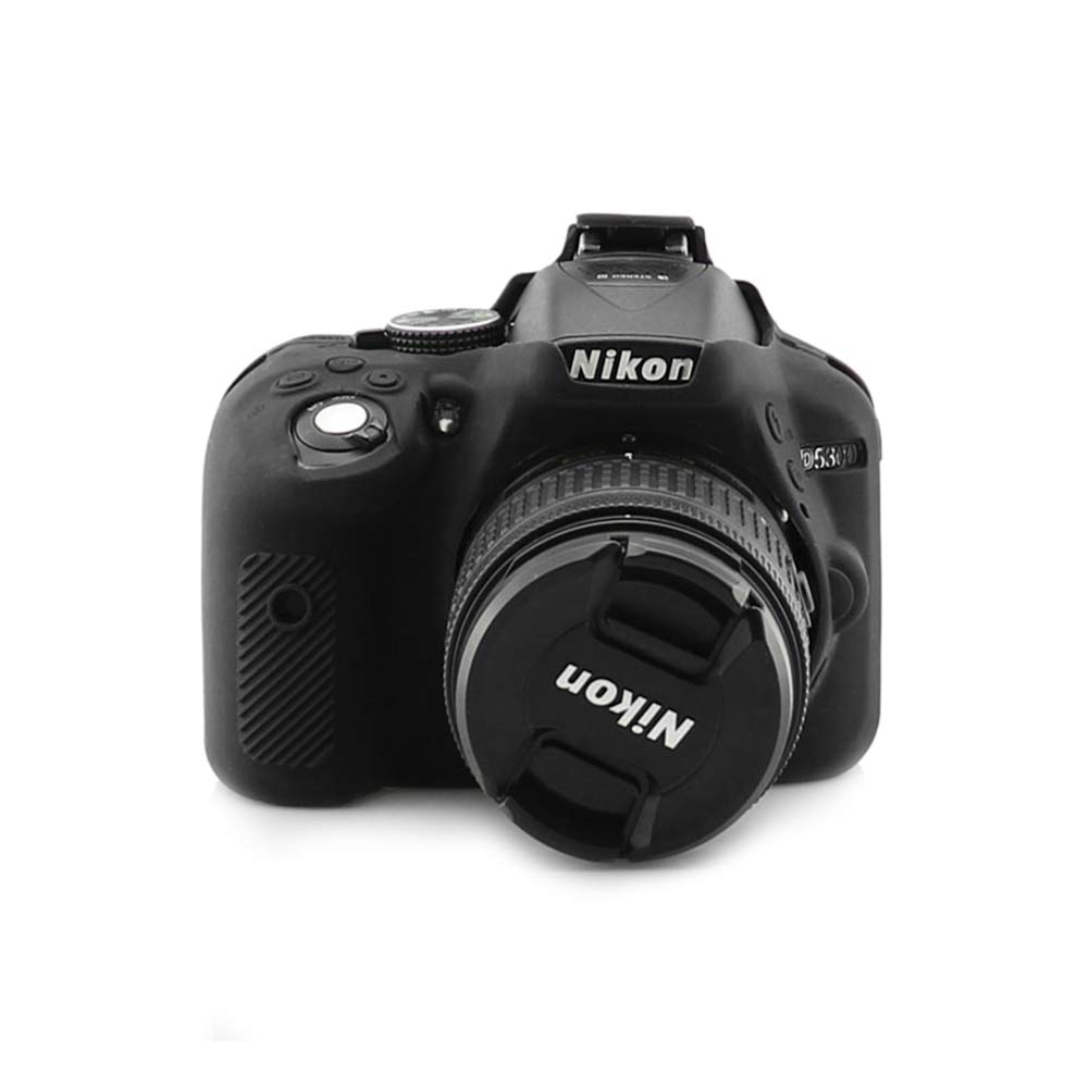 kinokoo Silicone Cover for Nikon D5300 Camera Protective Case Rubber (Black)