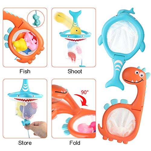 Think Wing Baby Bath Toys Rubber Pool Toy for Toddlers 20 Packs Swimming Sprinkle Bathtub Shower Gift for Kids Animal Recognize Educational