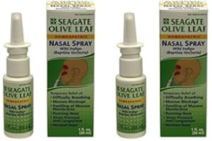 Seagate Products Homeopathic Olive Leaf Nasal Spray 1 oz Bottle, 2 Pack, 1 Fl Oz (Pack of 2)