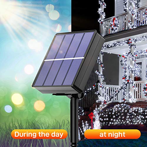 Solar Garden Lights Outdoor 72ft 200 LED 8 Modes Garden Outdoor Solar-Panel-String-Lights Waterproof Decor Decorative Lighting for Trees Patio Fence Wedding Party Balcony Yard Festival Decorations