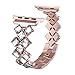 Secbolt Jewelry Bands Compatible with Apple Watch Band 38mm 40mm iwatch SE Series 6 5 4 3 2 1, Bling Stainless Steel Replacement Wristband, Rose Gold