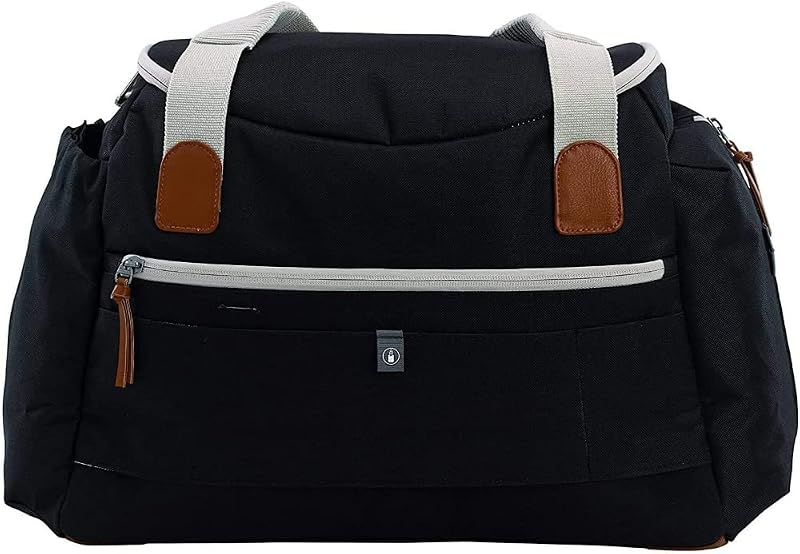 - Wickeltasche Sydney II - Modulierbar, großes Fassungsvermögen - Große Cocoon-Wickelfläche - Isolierfach für Babynahrung, Befestigungssystem für Kinderwagen, Tragegriffe - Schwarz