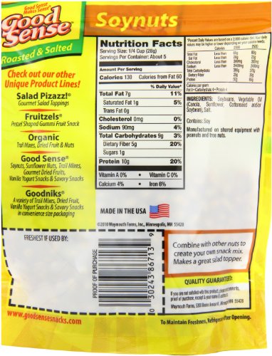 Good Sense Roasted & Salted Soynuts, 5-Ounce Bags (Pack of 12) - Thumbnail 5