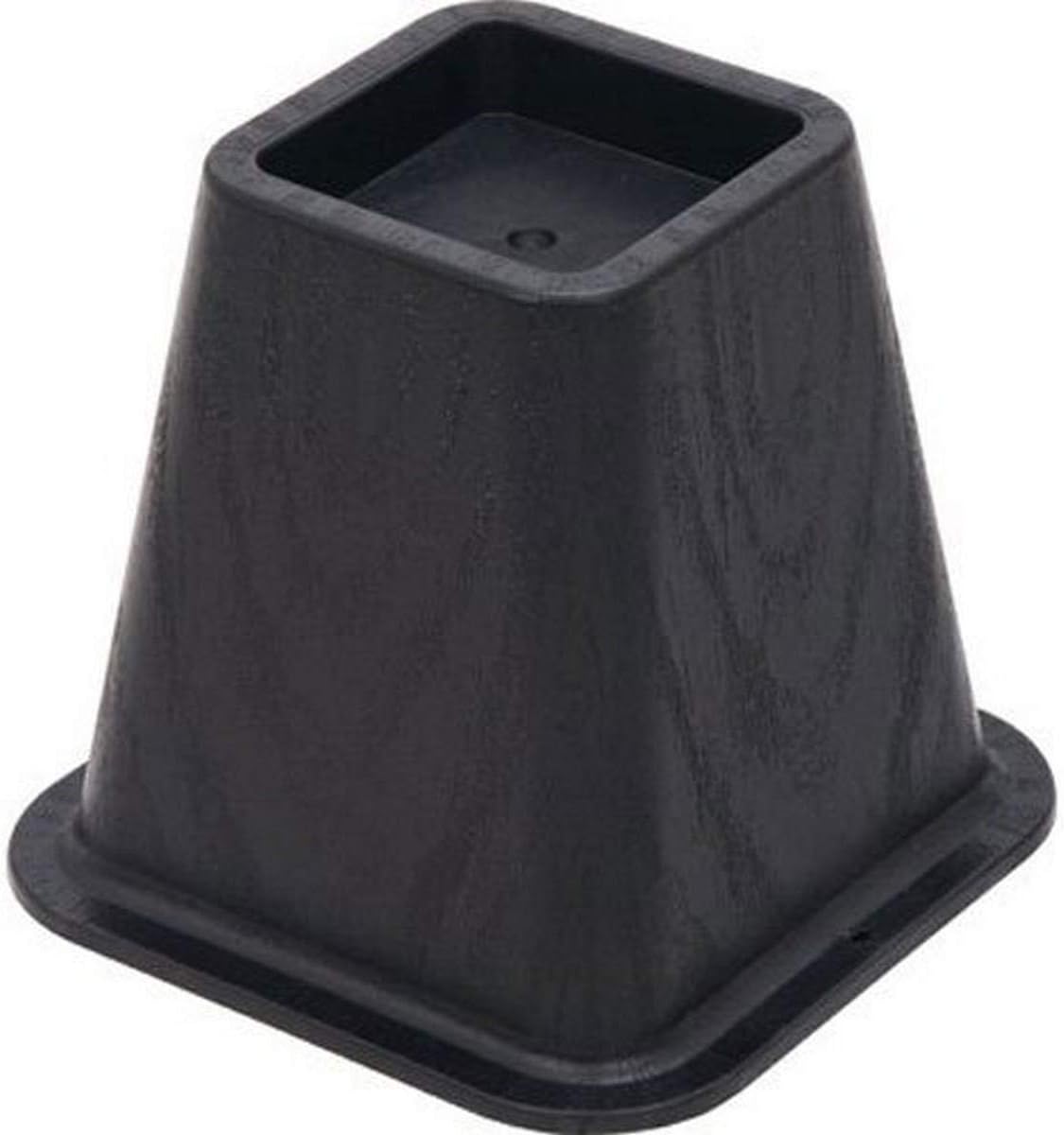 Shepherd Hardware 9523 6-Inch Molded Bed Risers, Black Finish, 4-Count