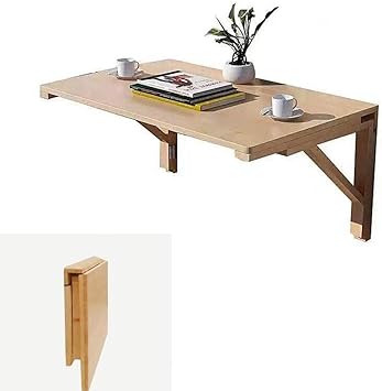 Amazon De Hanshan Kuchentische Wand Klapptisch Klappbarer Esstisch Schreibtisch Massivholztisch