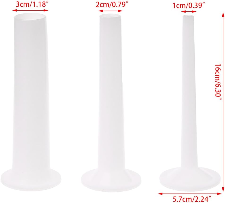 Milue 3Pcs Plastic Sausage Filling Stuffing Tube For Handmade Meat Grinder Stuffer 5#