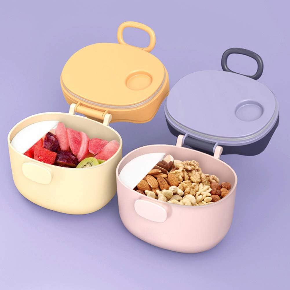 CALIDAKA Baby Milk Powder Formula Dispenser Non-Spill Portable Formula Snack Storage Container with Carry Handle and Scoop for Travel Outdoor Activities,Hold 230g and 430g: Home & Kitchen