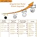 Angle Ruler,Zonghengwd Universal Angularizer Ruler,All Aluminum Template Tool,Multi Angle Measuring Ruler,Easy Ruler,Ultimate 836 Angle Finder Ruler Tool with Two Pencils-Perfect Gifts