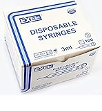 Exel 3mL syringe with 23g x 1in. Box of 100