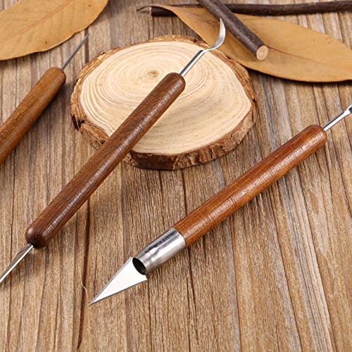 Leyeet 6pcs Clay Sculpting Set Wax Carving Pottery Tools Shapers Polymer Modeling