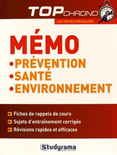 Mémo PSE, prévention, santé, environnement