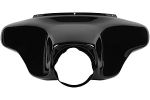 XMT-MOTO Vivid Black Front Batwing Upper Outer Fairing fits for 1996-2013 Harley Davidson Touring Electra Glide, Street Glide and Trike models