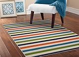 Garland Rug Summer Stripe Area Rug, 5 x 7.5", Multicolor