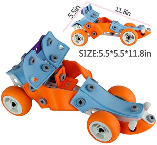 PBOX DIY Building Toys for Toddler, 132Pcs 5-in-1 DIY Creative stem Stacking Toys, Learning Block Set for Boys and Girls, Educational Construction Engineering Set Up Toy for 5 6 7 Year Old Kids