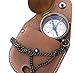 Neovivid Brass Compass Engraved with Thoreau's Go Confidently Quote and Stamped Leather Case, Boy Scouts Gifts